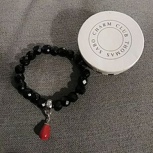 Thomas Sabo stone bracelet with coral charm